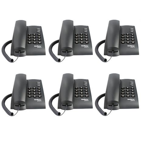 Kit 06 Telefones Intelbras Com Fio Mesa ou Parede Pleno Preto é boa?
