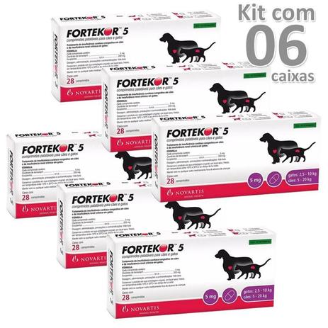 Kit 06cx fortekor flavour 5 novartis cães e gatos - Elanco Menor preço em Kit 06cx fortekor flavour 5 novartis cães e gatos - Elanco