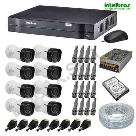 Kit 08 Câmeras de Segurança Infra Multi HD Intelbras Gravador Acesso Internet Nuvem - Intelbras Alta Definição Menor preço em Kit 08 Câmeras de Segurança Infra Multi HD Intelbras Gravador Acesso Internet Nuvem - Intelbras Alta Definição