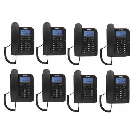Kit 08 Telefones Com fio Identificador Chamada TC 60 ID Intelbras Menor preço em Kit 08 Telefones Com fio Identificador Chamada TC 60 ID Intelbras