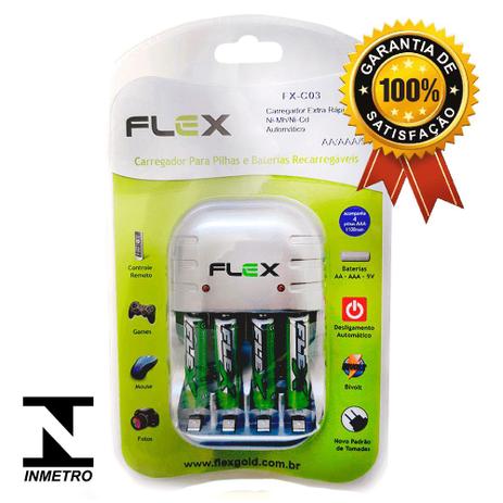 Kit 1 Carregador Flex FX-C03 + 4 Pilhas Recarregáveis Tipo Aaa 1100mAh é boa?