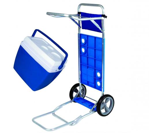 Kit 1 Carrinho de Praia com Avanço + 1 Caixa Térmica 34 litros MOR Menor preço em Kit 1 Carrinho de Praia com Avanço + 1 Caixa Térmica 34 litros MOR