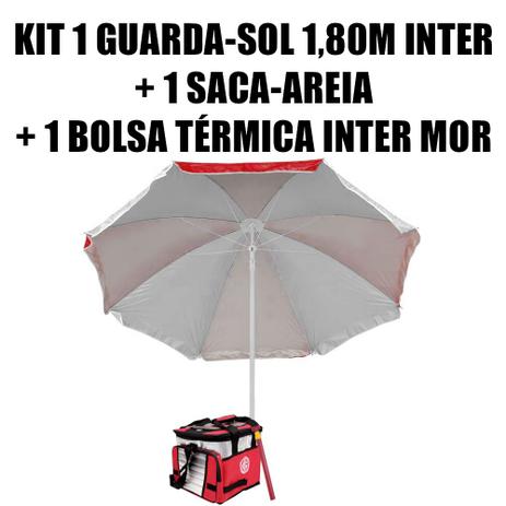 Kit 1 Guarda-Sol 1,80m Inter + 1 Saca-Areia + 1 Bolsa Térmica Inter Mor -  Guarda-sol - Magazine Luiza