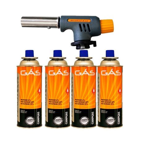 Kit 1 Maçarico Culinario Acendimento Manual + 4 Refil de Gás - Lotus é boa?