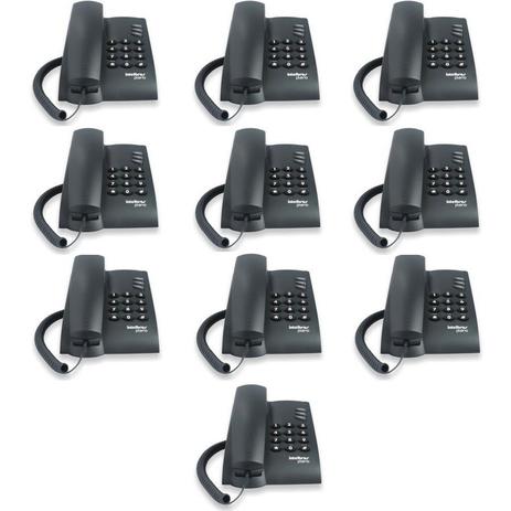 kit 10 Aparelho Telefonico Pleno C/ Chave Bloqueio Intelbras Menor preço em kit 10 Aparelho Telefonico Pleno C/ Chave Bloqueio Intelbras