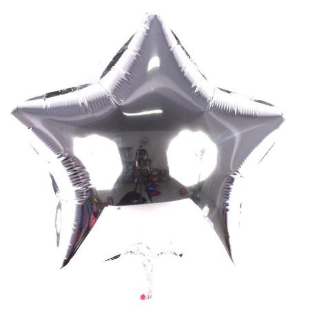 Kit 10 Balão Metalizado Estrela Prata - Aluá festas Menor preço em Kit 10 Balão Metalizado Estrela Prata - Aluá festas