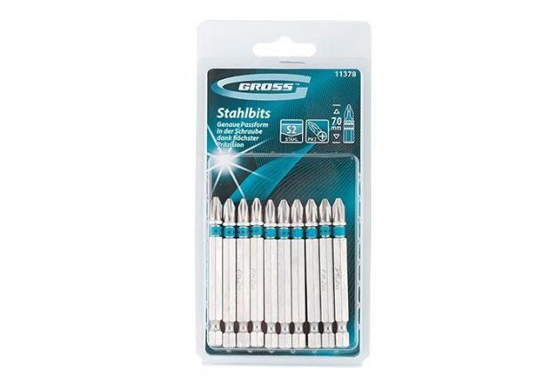 Kit 10 Bits Phillips Encaixe e Ponta 1/4” 70 mm 11378 - Gross Menor preço em Kit 10 Bits Phillips Encaixe e Ponta 1/4” 70 mm 11378 - Gross