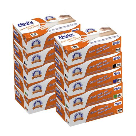 Kit 10 Caixas De Luva Látex Com Pó Medix Brasil - 1000 un.(500 pares) Menor preço em Kit 10 Caixas De Luva Látex Com Pó Medix Brasil - 1000 un.(500 pares)