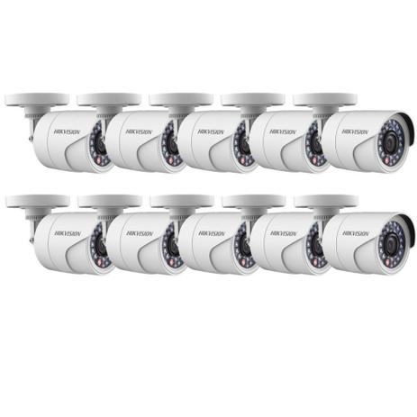 Kit 10 Câmera Cftv Hikvision Bullet 3.0 Ds-2ce1ac0t-irp 2.8mm 720p Menor preço em Kit 10 Câmera Cftv Hikvision Bullet 3.0 Ds-2ce1ac0t-irp 2.8mm 720p
