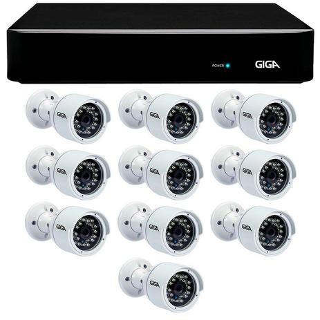 Kit 10 Câmeras de Segurança 4 Megapixels Giga Security GS0042 + DVR Giga Security 4MP + Acessórios Menor preço em Kit 10 Câmeras de Segurança 4 Megapixels Giga Security GS0042 + DVR Giga Security 4MP + Acessórios
