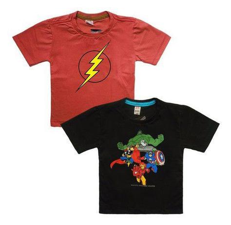 camisa super herois infantil
