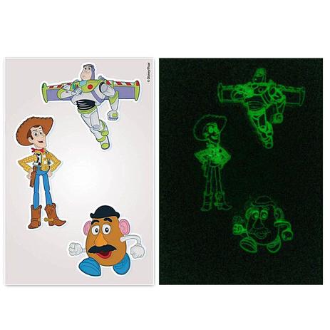Kit 10 Cartelas Adesivos de Parede Brilha no Escuro Toy Story Disney - Gedex Menor preço em Kit 10 Cartelas Adesivos de Parede Brilha no Escuro Toy Story Disney - Gedex