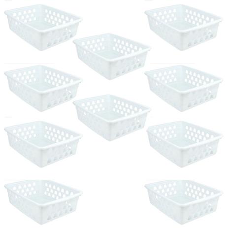 Kit 10 Cesto Organizador Multiuso Grande G Branco Uninjet é ruim? Kit 10 Cesto Organizador Multiuso Grande G Branco Uninjet é boa?