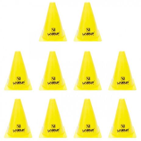 Kit 10 Cones de Agilidade para Treinamento 18 Cm Amarelo Liveup Menor preço em Kit 10 Cones de Agilidade para Treinamento 18 Cm Amarelo Liveup
