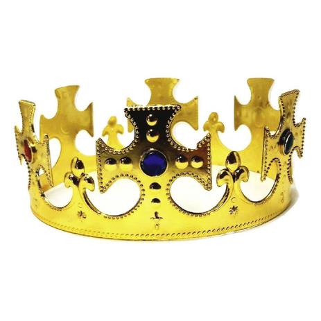 Kit 10 Coroas De Rei Dourada Fantasia C Ajuste Regulavel Adulto E Infantil Festas Decor Coroa De Festa Magazine Luiza