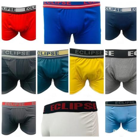 Kit 10 Cueca Box Sunga Boxer Lisas e Estampadas - WM Modas Menor preço em Kit 10 Cueca Box Sunga Boxer Lisas e Estampadas - WM Modas