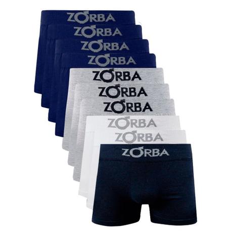 Kit 10 Cuecas Boxer Em Algodão Adulto ZORBA-781 - Sortida Menor preço em Kit 10 Cuecas Boxer Em Algodão Adulto ZORBA-781 - Sortida
