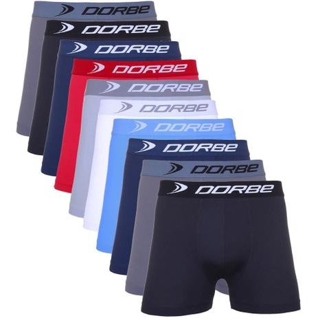 Kit 10 Cuecas Boxer Microfibra Plus Size Dorbe Menor preço em Kit 10 Cuecas Boxer Microfibra Plus Size Dorbe
