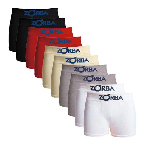 Kit 10 Cuecas Boxer Zorba Algodão Infantil 678 Sortidas Menor preço em Kit 10 Cuecas Boxer Zorba Algodão Infantil 678 Sortidas