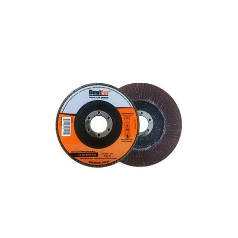 Kit 10 Discos Flap Grão 40 Cônico para Desbaste 4 1/2” Bestfer BFH1311 Menor preço em Kit 10 Discos Flap Grão 40 Cônico para Desbaste 4 1/2” Bestfer BFH1311