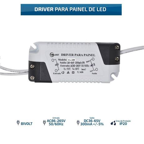 Kit 10 Driver Fonte para Luminária Plafon Led 12w a 24w Bivolt - Mbled Menor preço em Kit 10 Driver Fonte para Luminária Plafon Led 12w a 24w Bivolt - Mbled