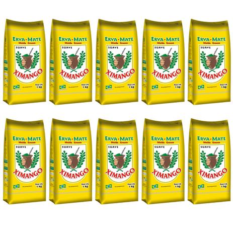 Kit 10 Ervas-mate Chimarrão Suave 1kg Ximango Moída Grossa Menor preço em Kit 10 Ervas-mate Chimarrão Suave 1kg Ximango Moída Grossa