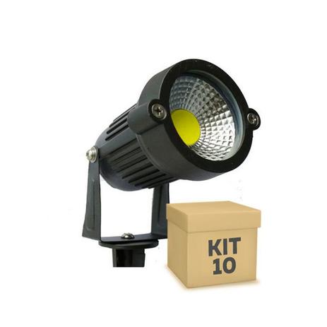 Kit 10 Espeto de Jardim LED 3w Branco Frio - Iluminim led Menor preço em Kit 10 Espeto de Jardim LED 3w Branco Frio - Iluminim led