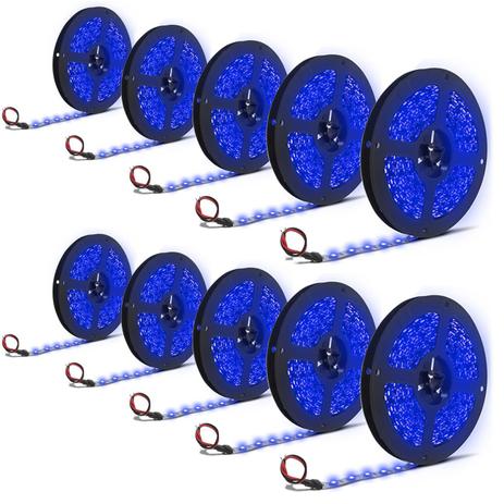 Kit 10 Fitas Leds Automotiva Bobina Rolo 5M 300 Leds 12V Azul Dupla Face A Prova DÁgua Farol Carro - Prime Menor preço em Kit 10 Fitas Leds Automotiva Bobina Rolo 5M 300 Leds 12V Azul Dupla Face A Prova DÁgua Farol Carro - Prime