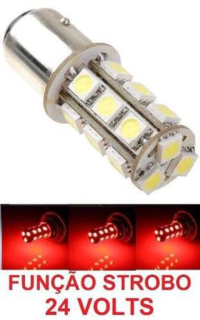 Kit 10 Lampada 18 Led Bay15d Strobo Vermelha 24v - Mfl Menor preço em Kit 10 Lampada 18 Led Bay15d Strobo Vermelha 24v - Mfl