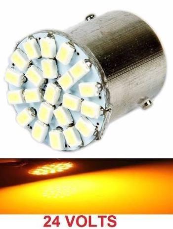 Kit 10 Lampada 22 Led Ba15s 1P P21 1156 Laranja 3014 24v - Mfl Menor preço em Kit 10 Lampada 22 Led Ba15s 1P P21 1156 Laranja 3014 24v - Mfl