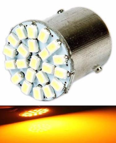 Kit 10 Lampada 22 Led Bay15d 2P P21 1157 Laranja 3014 12v - Mfl Menor preço em Kit 10 Lampada 22 Led Bay15d 2P P21 1157 Laranja 3014 12v - Mfl