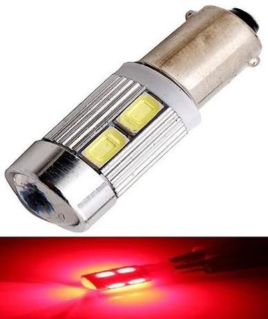Kit 10 Lampada Ba9s Cambus Cree 10 Led Vermelha 12v - Mfl Menor preço em Kit 10 Lampada Ba9s Cambus Cree 10 Led Vermelha 12v - Mfl