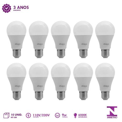 Kit 10 Lâmpada Led 9W Bulbo Soquete E27 Bivolt Casa Comércio - Galaxy é boa?