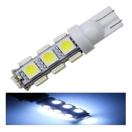 Kit 10 Lampada T10 13 Led Branca Pingo 5050 12v - Mfl Menor preço em Kit 10 Lampada T10 13 Led Branca Pingo 5050 12v - Mfl