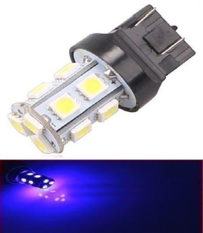 Menor preço em Kit 10 Lampada T20 13 Led 2P W21 Azul 7443 5050 12v - Mfl