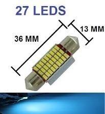 Kit 10 Lampada Torpedo C5w Cambus Cristal 27 Led 36 Mm 12v - Mfl Menor preço em Kit 10 Lampada Torpedo C5w Cambus Cristal 27 Led 36 Mm 12v - Mfl