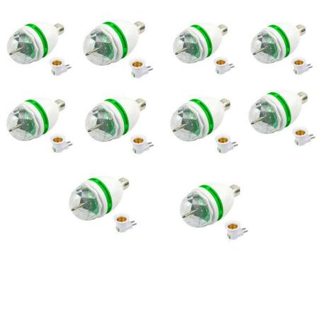 Kit 10 Lâmpadas Giratórias Coloridas - bomseel Menor preço em Kit 10 Lâmpadas Giratórias Coloridas - bomseel
