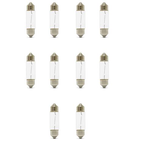 Kit 10 Lâmpadas Halógenas Transparentes Torpedo C5W 3200K 5W 24V Caminhão - Prime Menor preço em Kit 10 Lâmpadas Halógenas Transparentes Torpedo C5W 3200K 5W 24V Caminhão - Prime