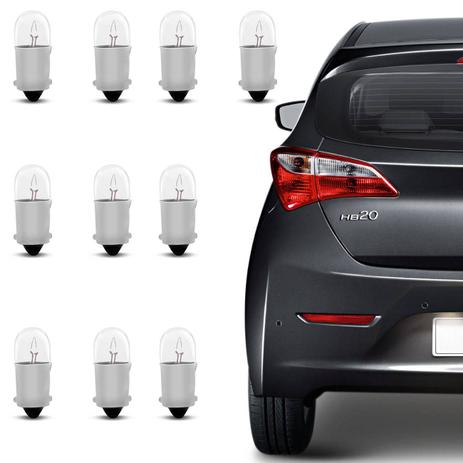 Kit 10 Lâmpadas Halógenas Transparentes Trava Reta T4W BA9s 69 3200K 12V Painel Placa - Prime é boa?