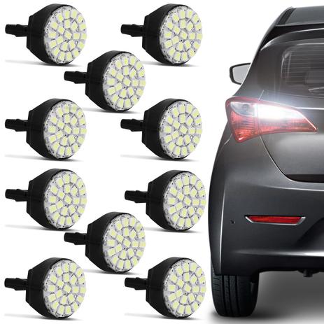 Kit 10 Lâmpadas LED 1 Polo e Trava T20 22 LEDs 12V Tonalidade Branca Aplicação Luz de Ré - Focus Menor preço em Kit 10 Lâmpadas LED 1 Polo e Trava T20 22 LEDs 12V Tonalidade Branca Aplicação Luz de Ré - Focus