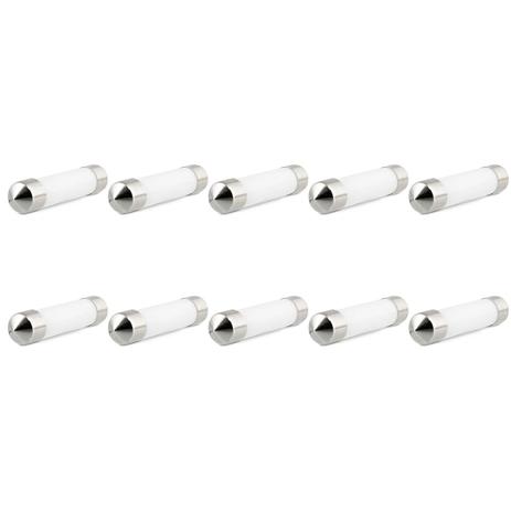 Kit 10 Lâmpadas LED Torpedo Tubo 360 41MM 3W 12V Luz Branca Aplicação Teto e Placa - M.x. Menor preço em Kit 10 Lâmpadas LED Torpedo Tubo 360 41MM 3W 12V Luz Branca Aplicação Teto e Placa - M.x.