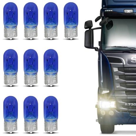 Kit 10 Lâmpadas Super Branca Pingão W5W T10 4200K 5W 24V - Prime é boa?