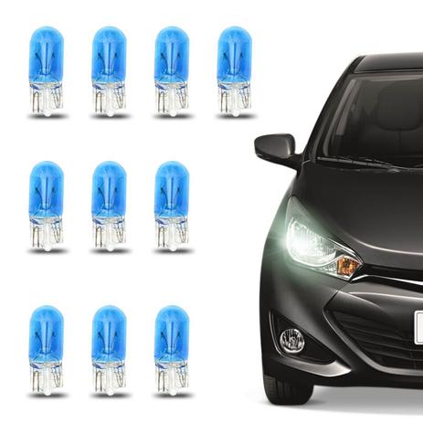 Kit 10 Lâmpadas T10 Pingo W5W 4200K 5W 12V Luz Branca Aplicação Placa Faróis Carro - Shocklight Menor preço em Kit 10 Lâmpadas T10 Pingo W5W 4200K 5W 12V Luz Branca Aplicação Placa Faróis Carro - Shocklight