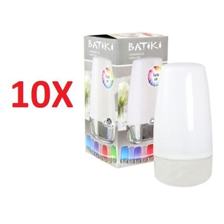Kit 10 luminaria led luz noturna abajur com 7 cores furta cor - Batiki Menor preço em Kit 10 luminaria led luz noturna abajur com 7 cores furta cor - Batiki