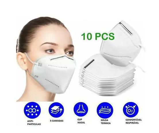 kit 10 Máscara Respiratória KN95 Clip Nasal Com ANVISA - Honorhall Menor preço em kit 10 Máscara Respiratória KN95 Clip Nasal Com ANVISA - Honorhall