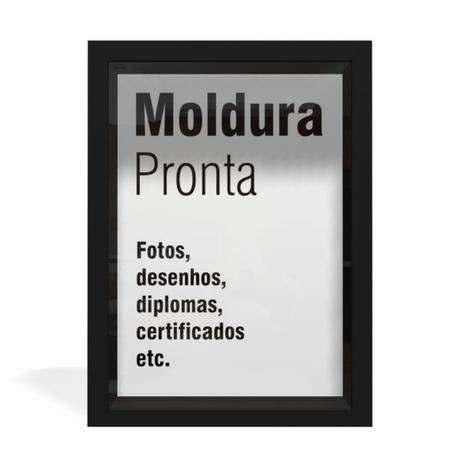 Kit 10 molduras a4 21x30 preta - com vidro - Geral Menor preço em Kit 10 molduras a4 21x30 preta - com vidro - Geral