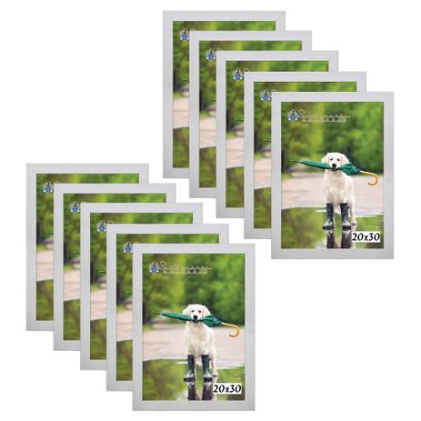 Kit 10 Molduras Porta Retrato 20X30 Branco - Santamaria molduras Menor preço em Kit 10 Molduras Porta Retrato 20X30 Branco - Santamaria molduras
