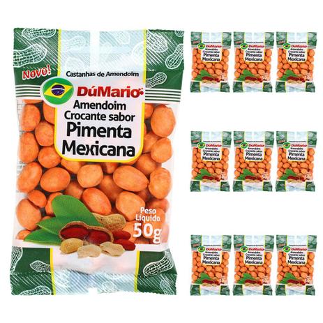 Kit 10 Pacotes Amendoim Crocante Sabor Pimenta Mexicana 50 gramas - Amendoim dumario Menor preço em Kit 10 Pacotes Amendoim Crocante Sabor Pimenta Mexicana 50 gramas - Amendoim dumario