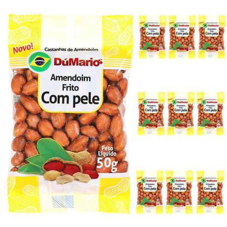 Kit 10 Pacotes Amendoim Frito com Casca Salgado 50 gramas - Amendoim dumario Menor preço em Kit 10 Pacotes Amendoim Frito com Casca Salgado 50 gramas - Amendoim dumario