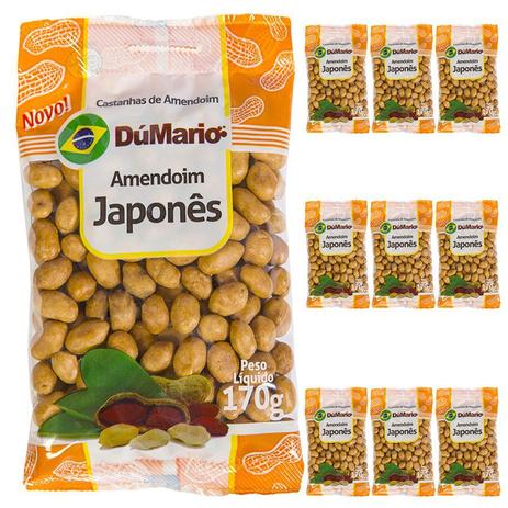 Kit 10 Pacotes Amendoim Japonês Tradicional 170 gramas - Amendoim dumario Menor preço em Kit 10 Pacotes Amendoim Japonês Tradicional 170 gramas - Amendoim dumario